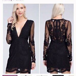 Elegant Black Lace Dress